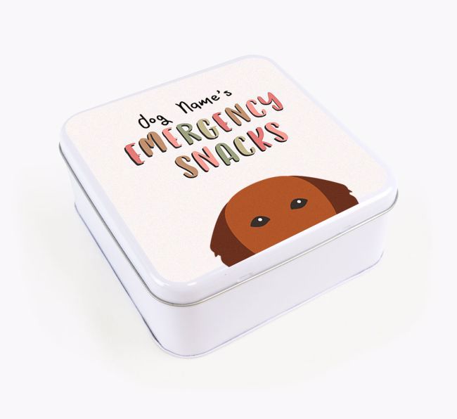 'Best Treats in Town' Square Tin for your {breedFullName}